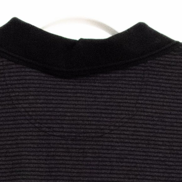 Dockers Black & Grey Striped Short Sleeve Polo Shirt Size XL - Picture 6 of 8